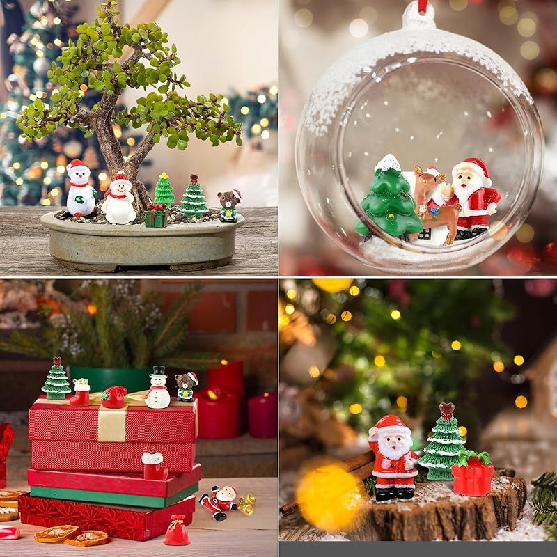 新品】 NALER クリスマス 飾り 置物 樹脂3D クリスマス 飾り付け 24個