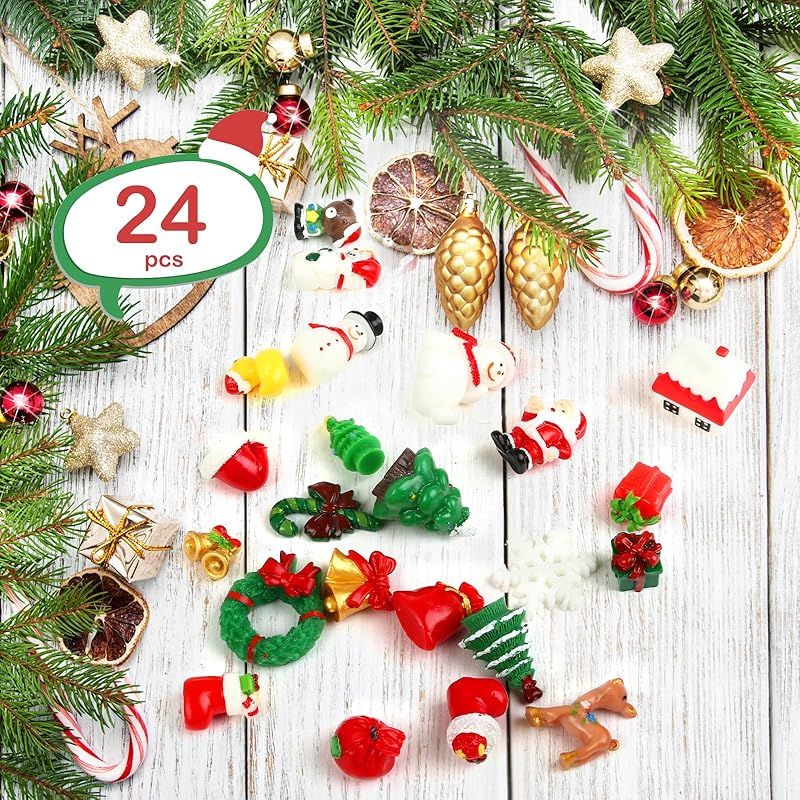 新品】 NALER クリスマス 飾り 置物 樹脂3D クリスマス 飾り付け 24個