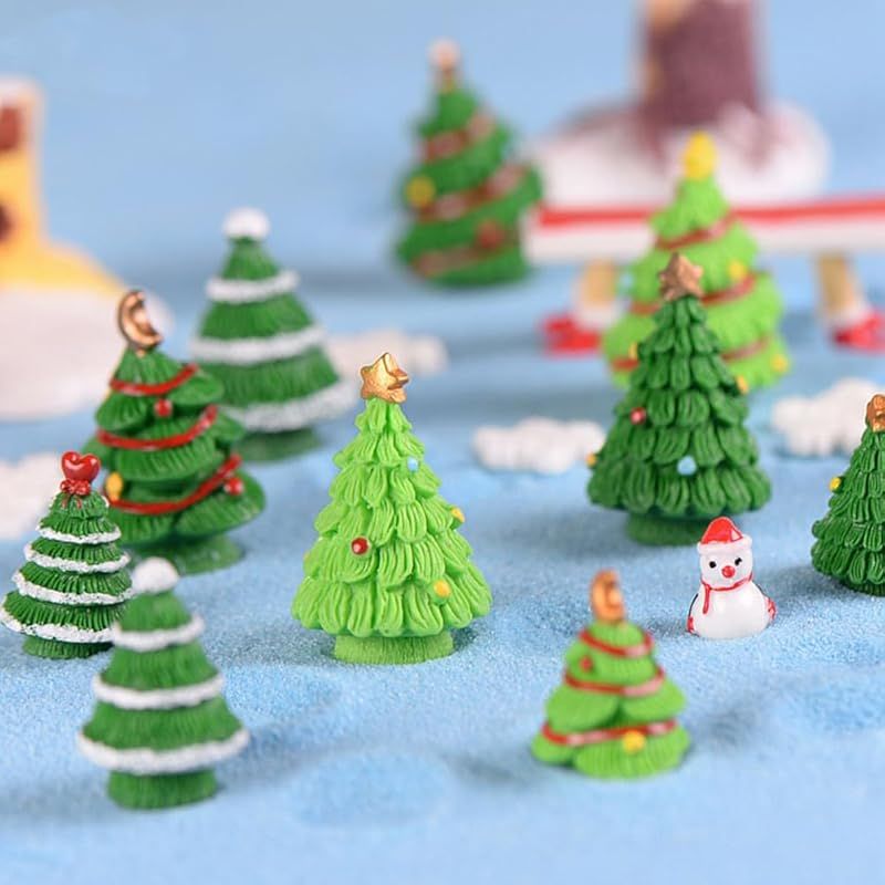 新品】 LEDMOMO 8pcs クリスマス 飾り ミニツリー 置物 ミニチュア