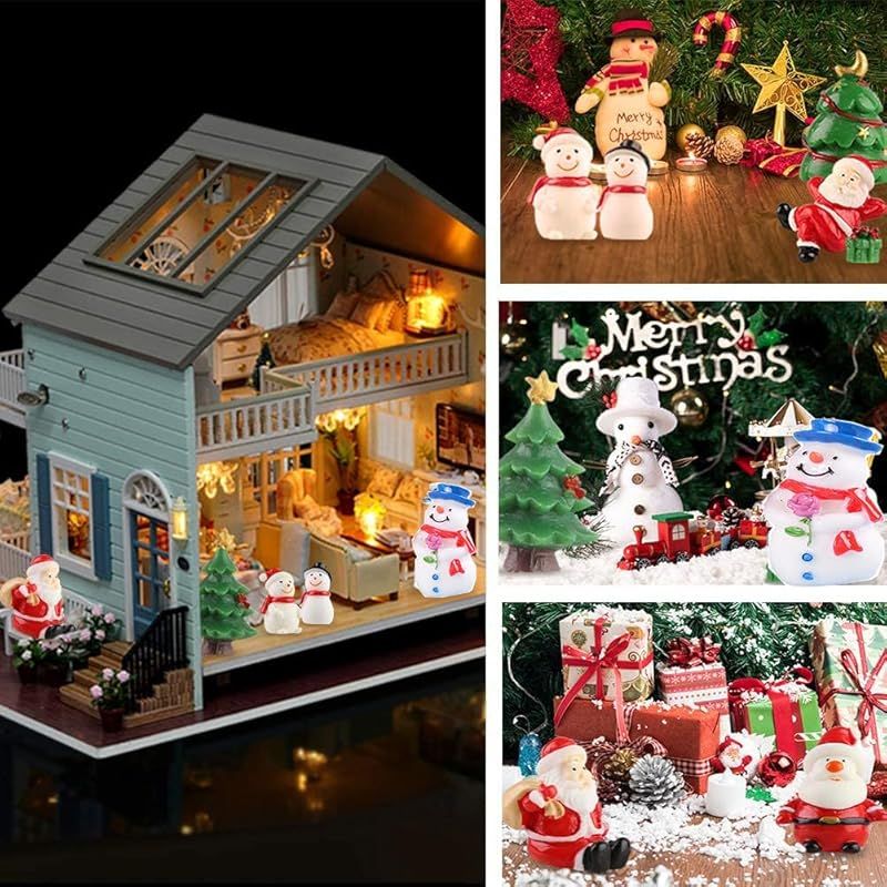 新品】 ZOYUBS クリスマス ミニチュア 置物 オーナメント ブーツ 花輪