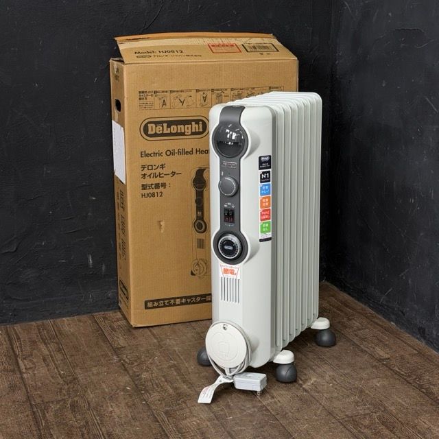 デロンギ オイルヒーター DeLonghi HJ0812 マニュアルモデル 1200W 最大10畳 暖房 冬物 514644