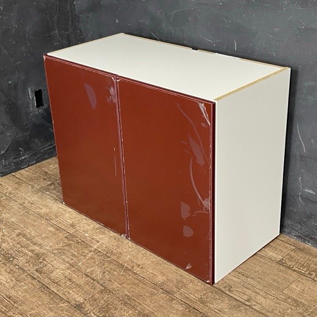 ノクト LED照明付きウォールキャビネット LIXIL リクシル WAW1E075ADRL5 R レッド 開き扉 吊戸棚 システムキッチン 514639