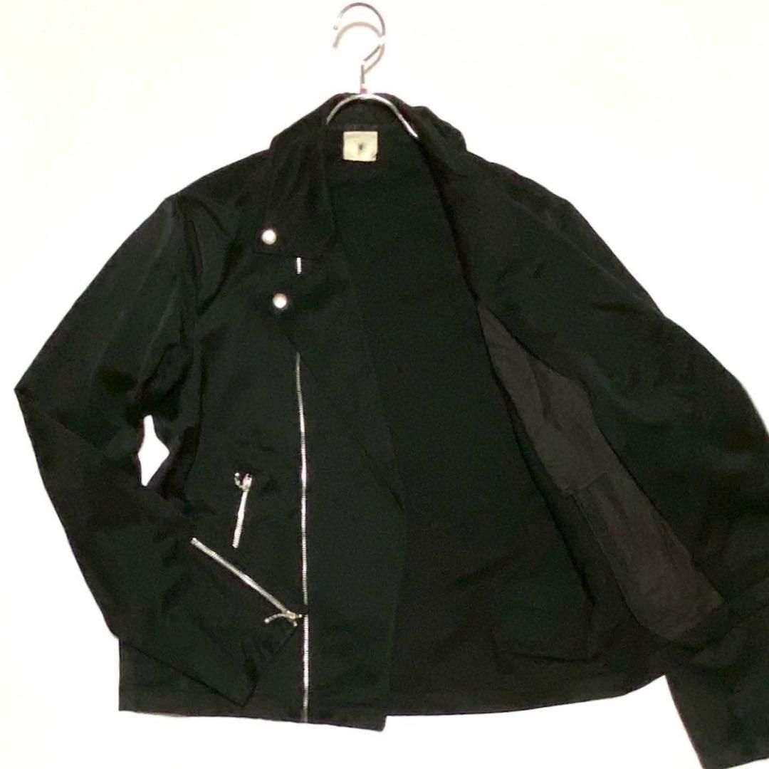 MIHARAYASUHIRO ミハラヤスヒロ ダブルライダースジャケット コットン サテン ブラック 46 Mサイズ