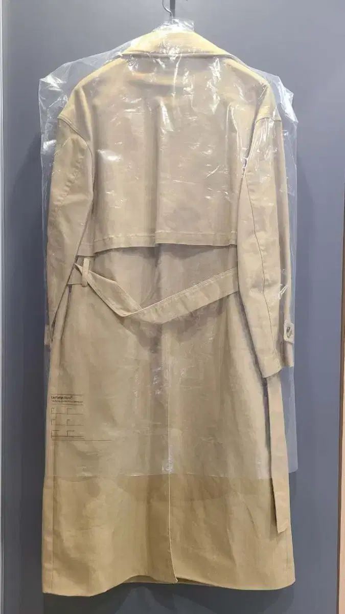 LAFUDGE STORE コーティング オーバーサイズ ダブル トレンチ コート ベージュ Mサイズ