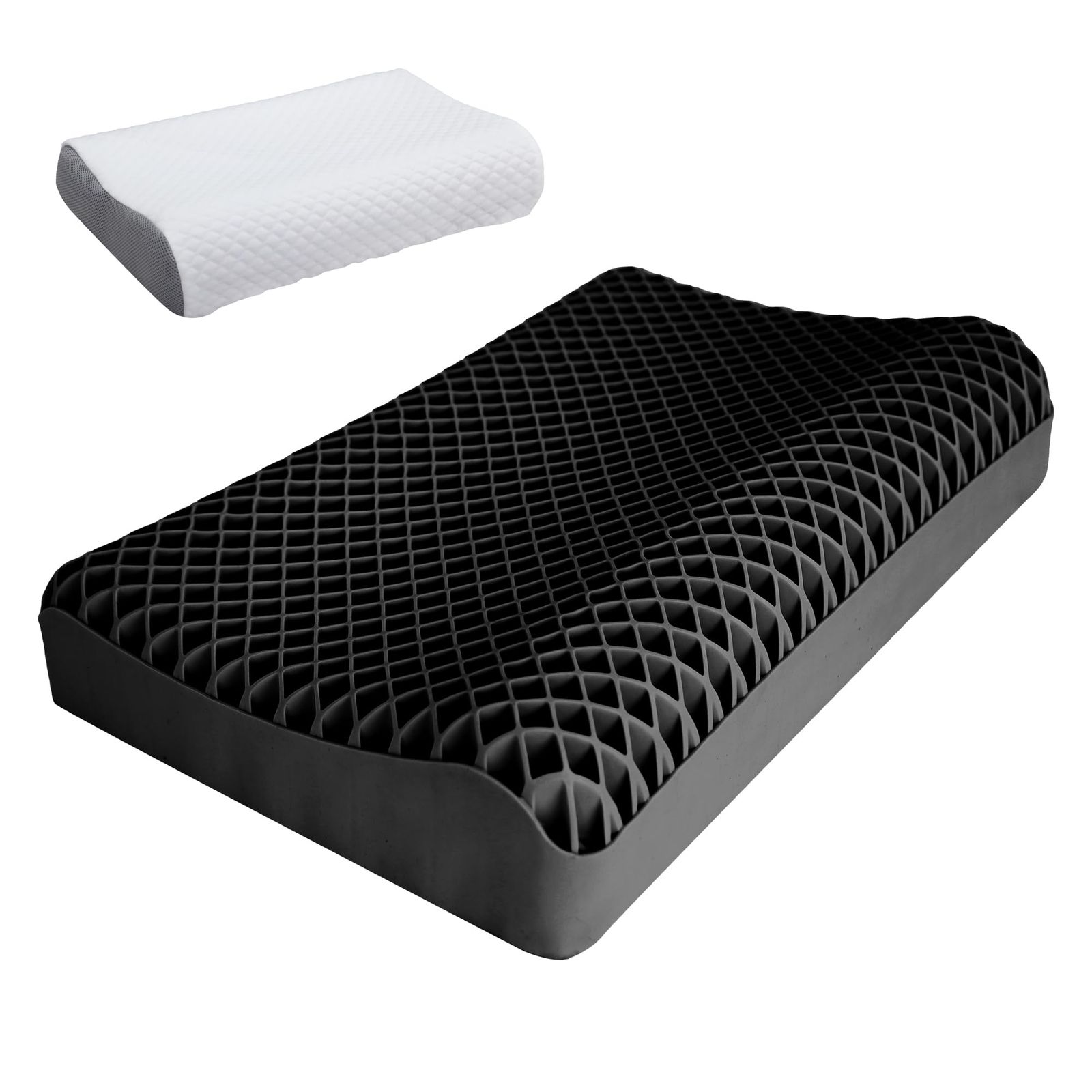 枕 まくら Loom 低反発 枕 高反発 丸洗いOK TPE素材 高さ調節 カバー付 父の日 クリスマス 海の日 山の日 お盆 お祝い お誕生日 プレゼント ブラック