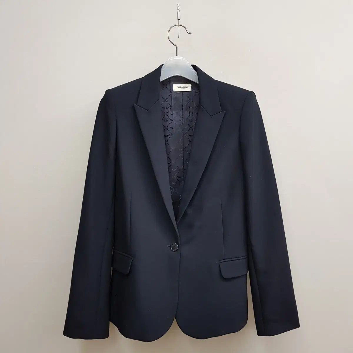 ZADIG-VOLTAIRE ザディグ エ ヴォルテール LOVE バッグ スタッズ ポイント ブラック テーラード ジャケット 34サイズ