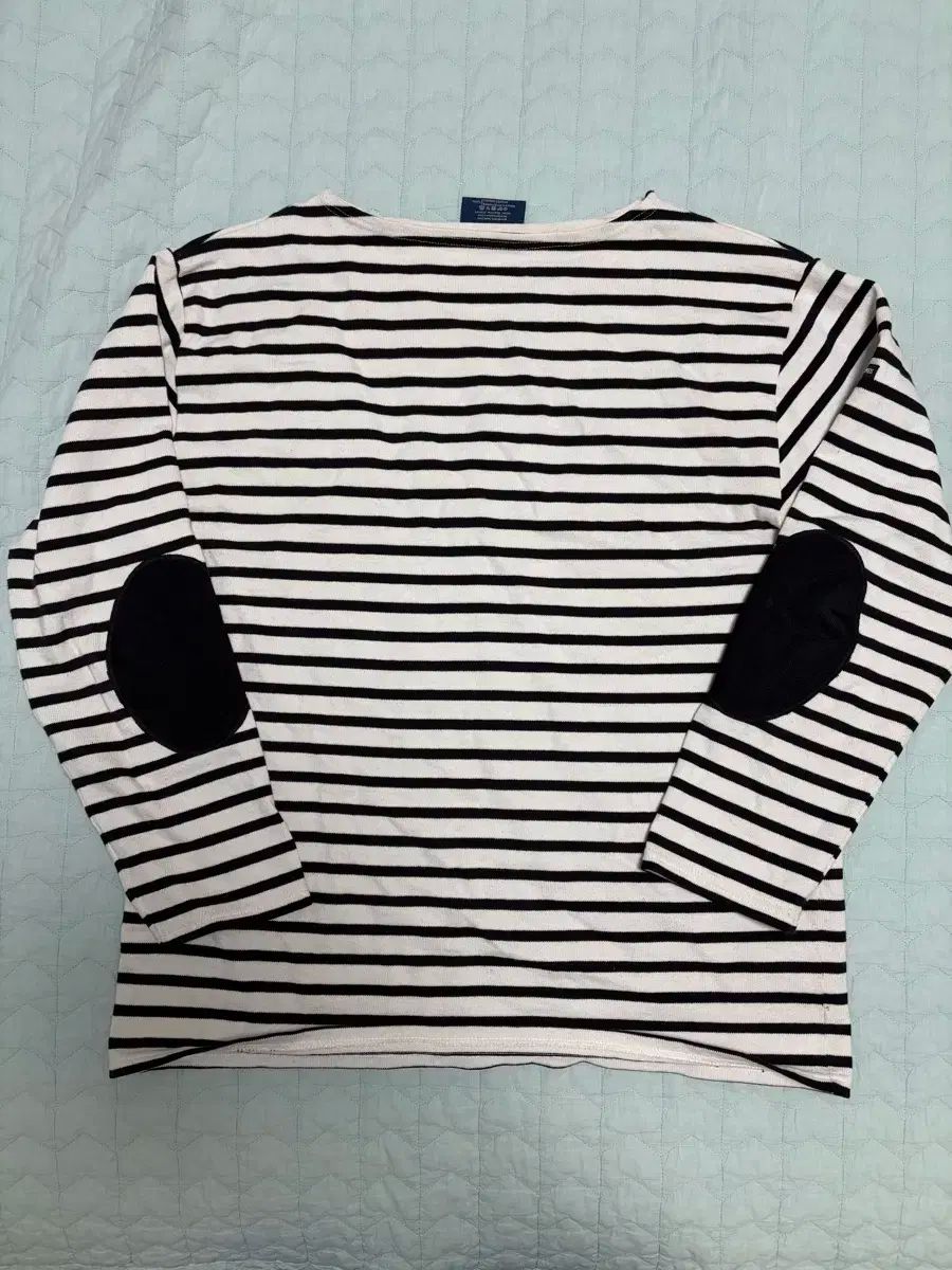  T 5 セントジェームス ギルドエルボパッチ ストライプ Tシャツ 長袖 Tシャツ カットソー