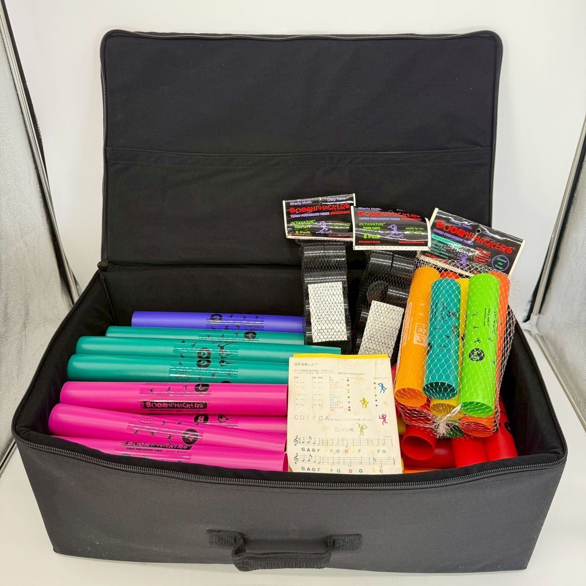 Boom whackers 48本 ドレミパイプ オクタベーター付 音楽 知育 リトミック ブームワッカー