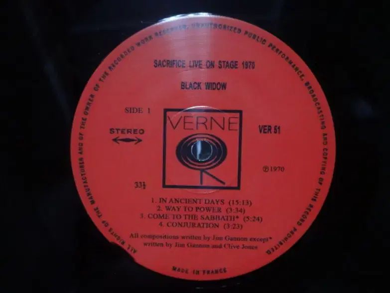 収入 LP 記録 Black Widow ー Live 1970 WWW_TRAVELLANDINDIA_COM