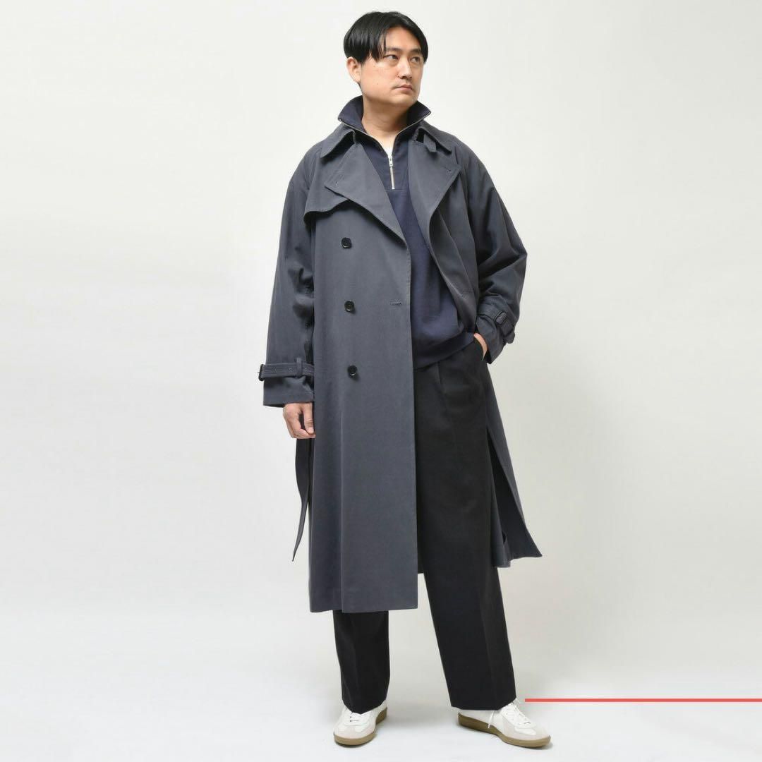 美品 YLEVE イレーヴ コットンギャバジン トレンチコート ダブル