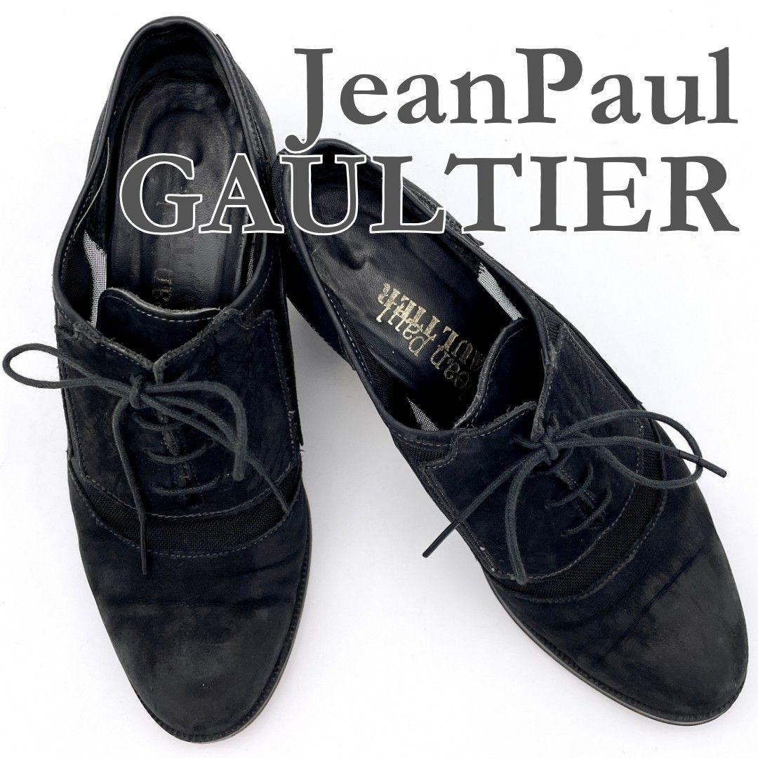 JeanPaul GAULTIER ブーティ スエード メッシュ ブラック 1452A