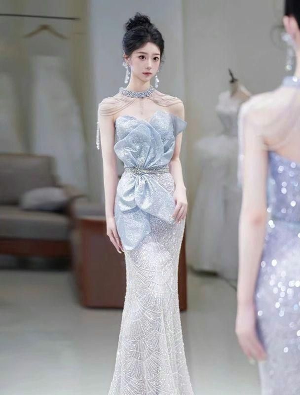 ️ダイナミックフラワーモチーフのキラキララメロングドレス ️キャバ