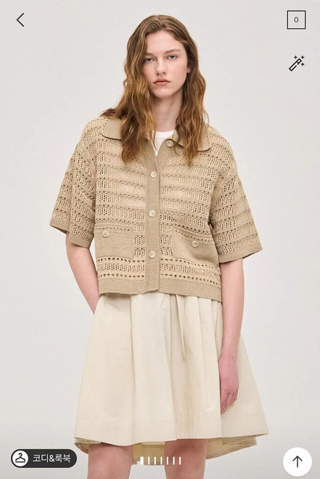 The HANDSOME SYSTEM 2025 クロス エンブロイダリー カーディガン Fサイズ