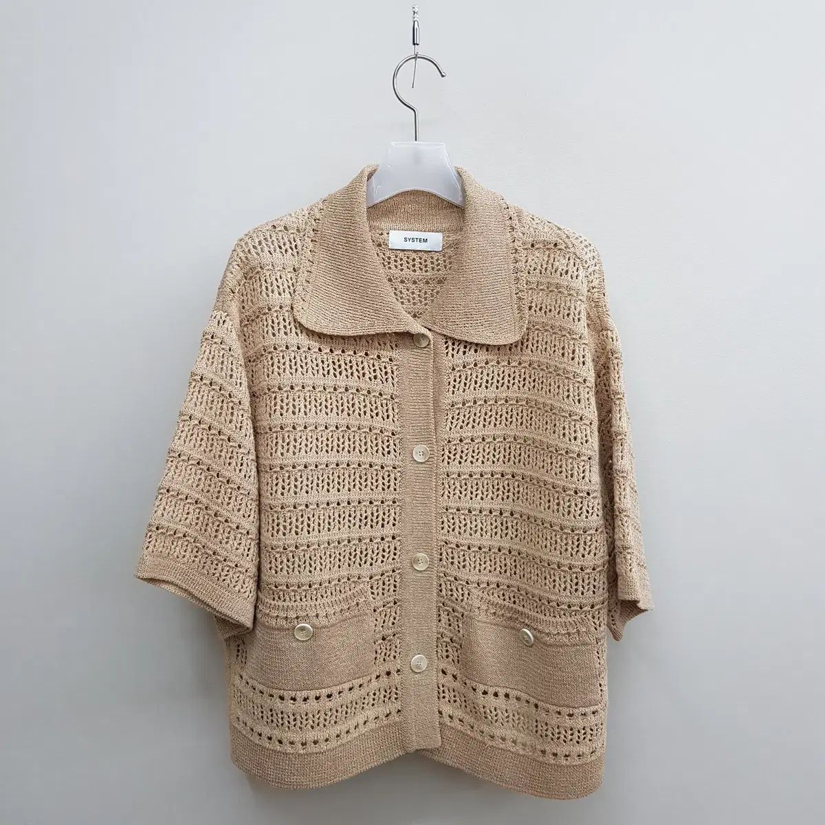 The SYSTEM 2025 クロス エンブロイダリー カーディガン Fサイズ