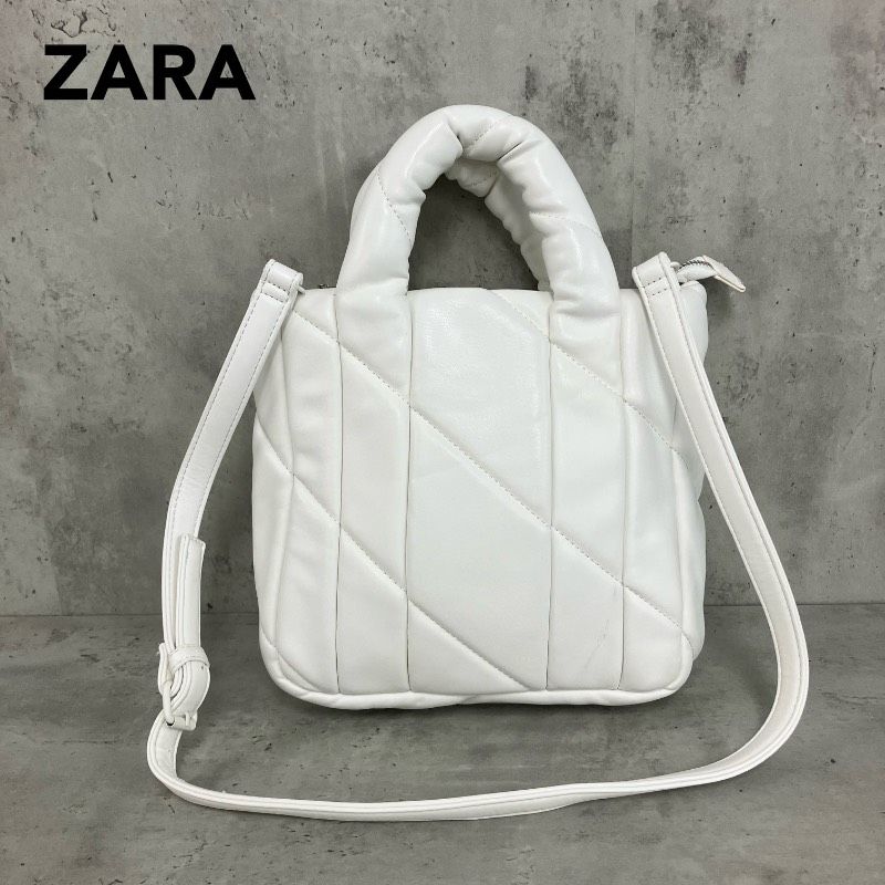 ザラ ZARA ハンドバッグ ショルダー 2way 白 ホワイト /MS ZARA 【公式 