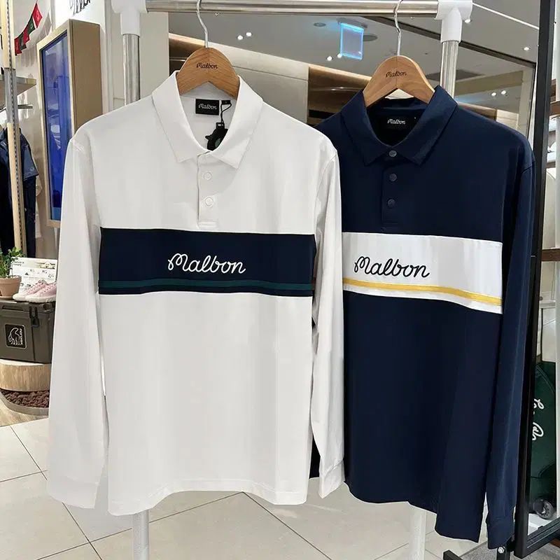 マルボンゴルフ メンズ テック ブロック ポロ Tシャツ 2COLOR