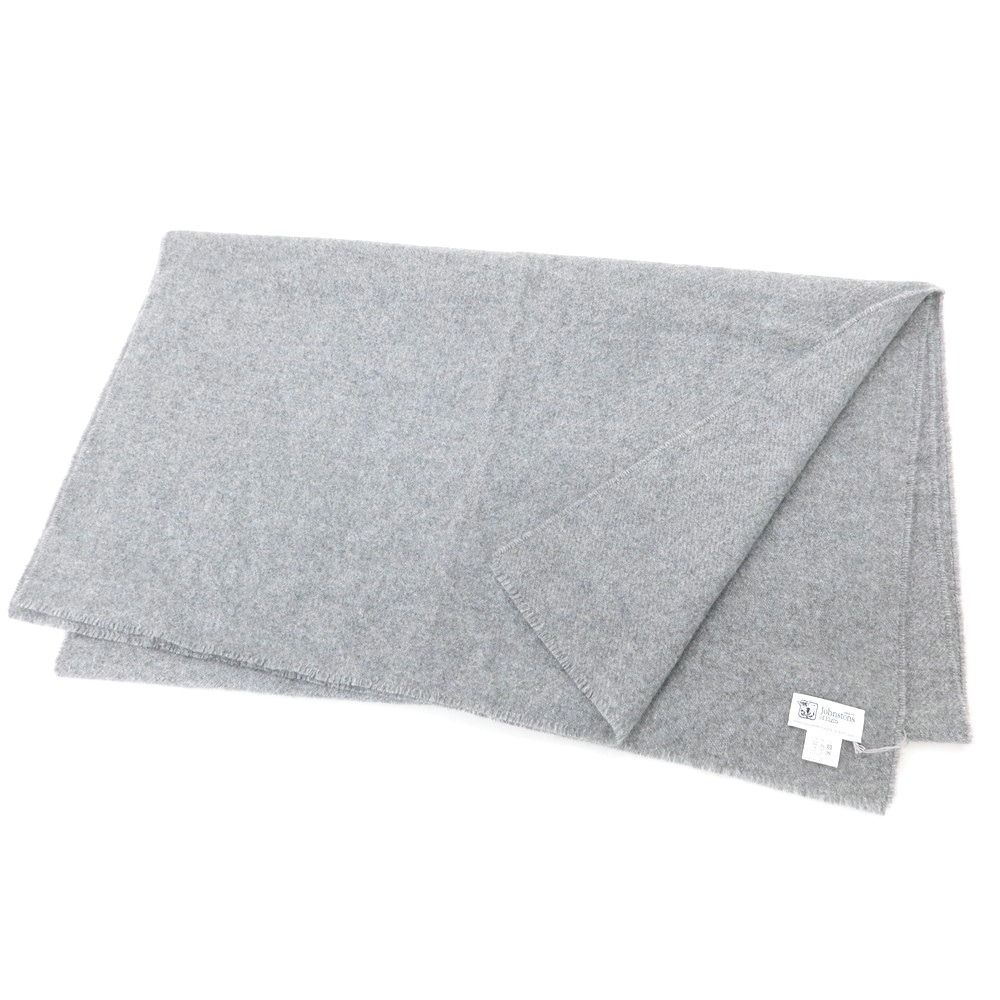 ジョンストンズ JOHNSTONS カシミヤ マフラー グレー メンズ