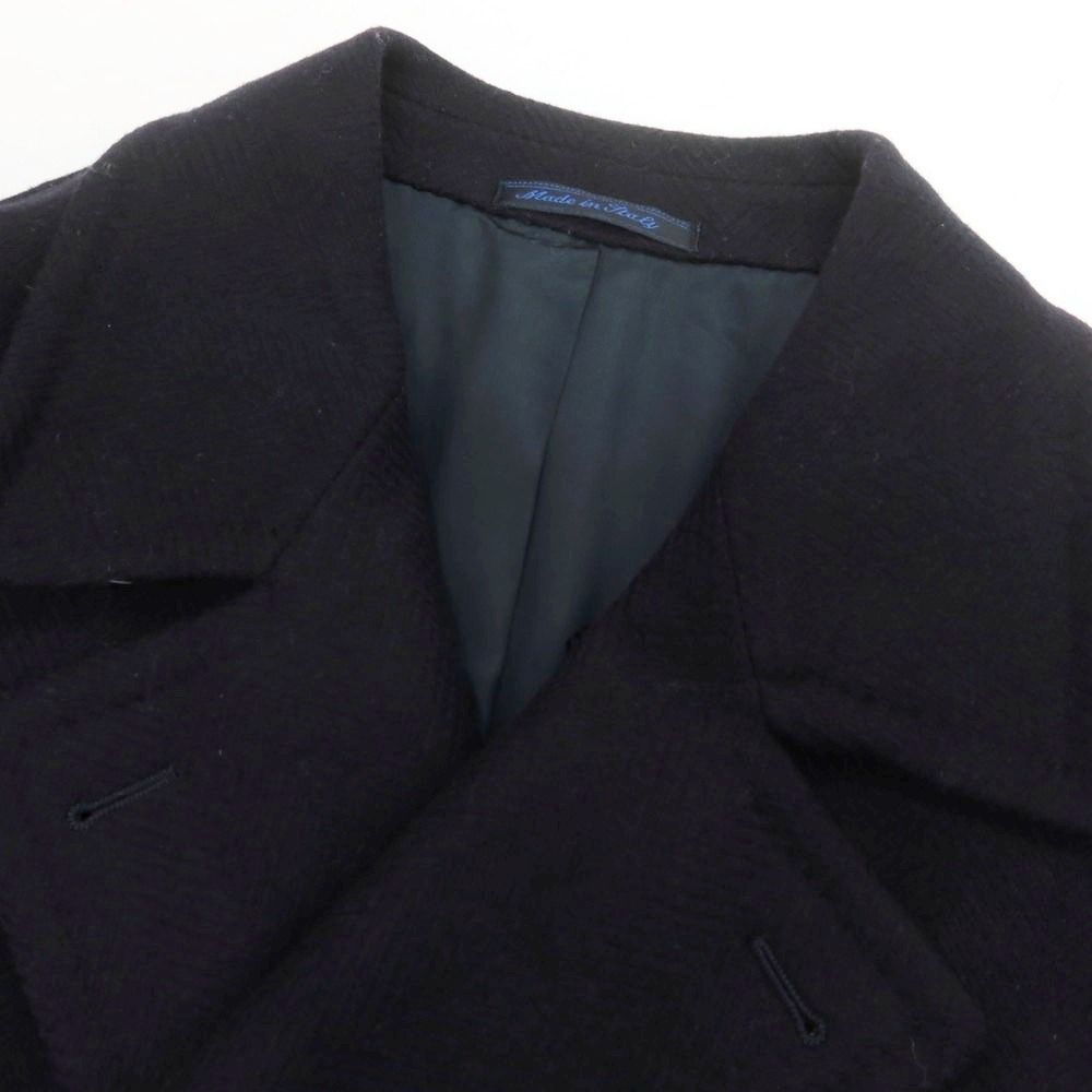 中古】イザイア ISAIA Casentino ウールカシミヤ ポロコート ネイビー