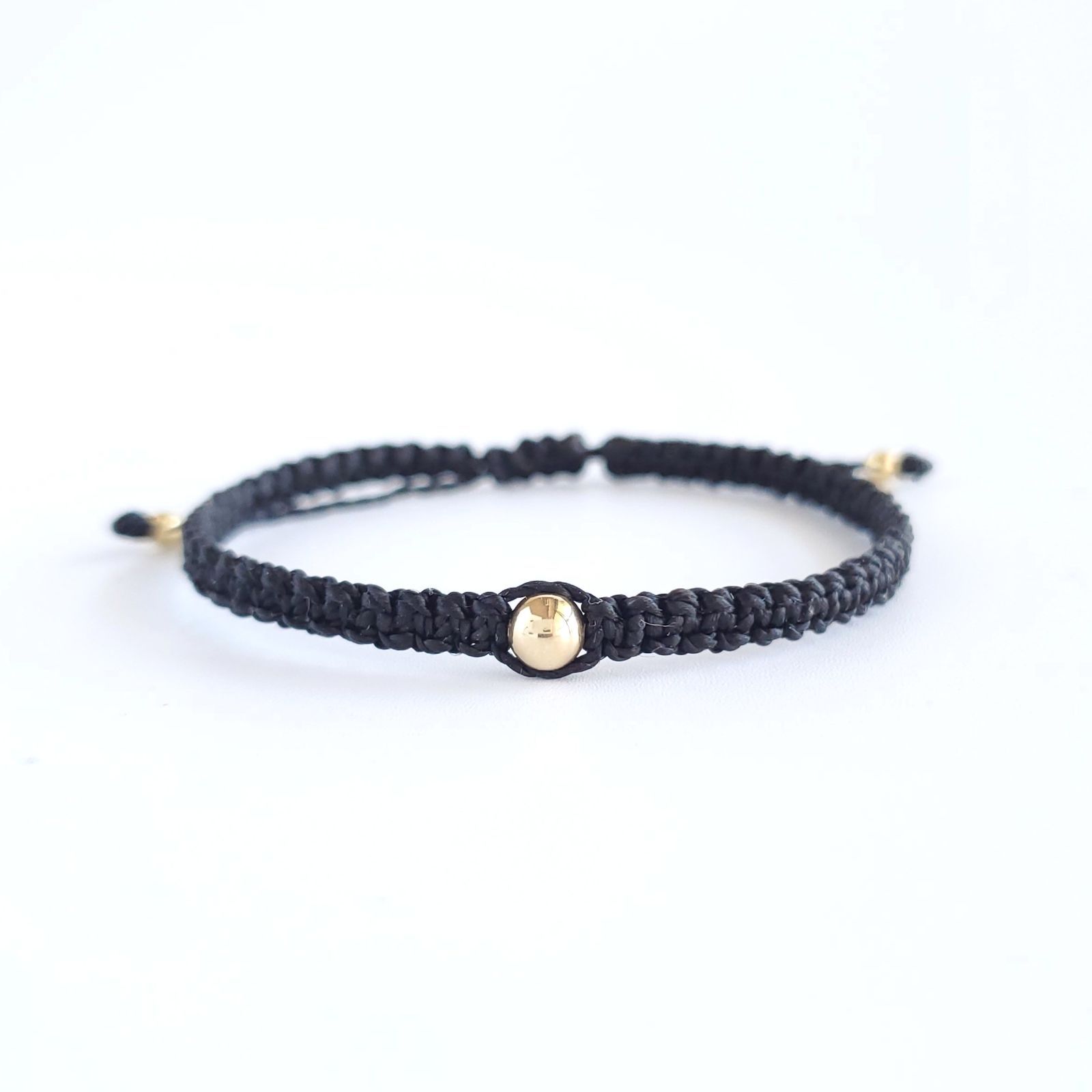 ブレスレット 18金 メンズ レディース ペア つけっぱなし シンプル 金属アレルギー 錆びない ヒモ 切れにくい ゴールド k18 クリスマス プレゼント 黒