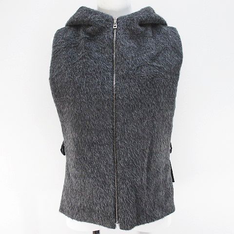 アルチザン ARTISAN ベスト アルパカシャギー キルティング 切替 9 黒