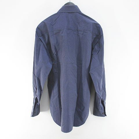 ジョルジオアルマーニ GIORGIO ARMANI 長袖 シャツ 麻 リネン 39 青系