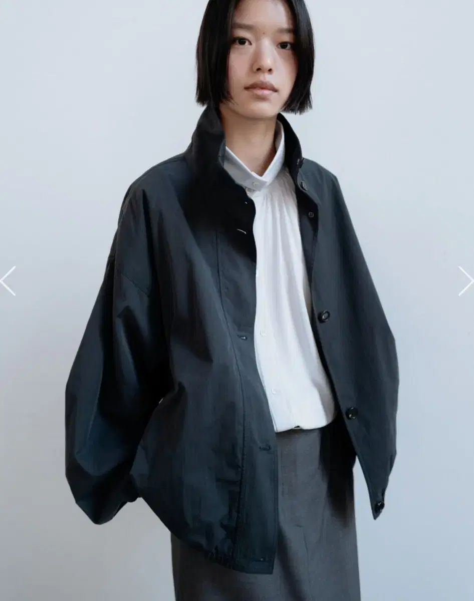 モノハ Cotton volume sleeve jumper ネイビー