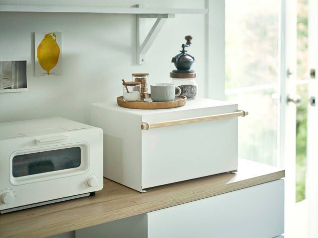 【新品未使用】ブレッドケース　トスカ　ホワイト　tosca 山崎実業 Tosca ブレッドケース ホワイト 公式 ブレッドケース トスカ ワイド