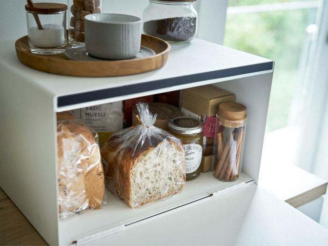 tosca ホワイト ブレッドケース 木製ハンドル付き tosca ホワイト ブレッドケース 木製ハンドル付き tosca ホワイト