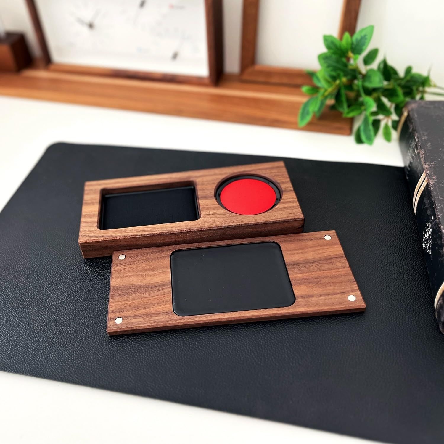 KATOMOKU 朱肉 スタンプ 捺印マット km-62WA ウォールナット