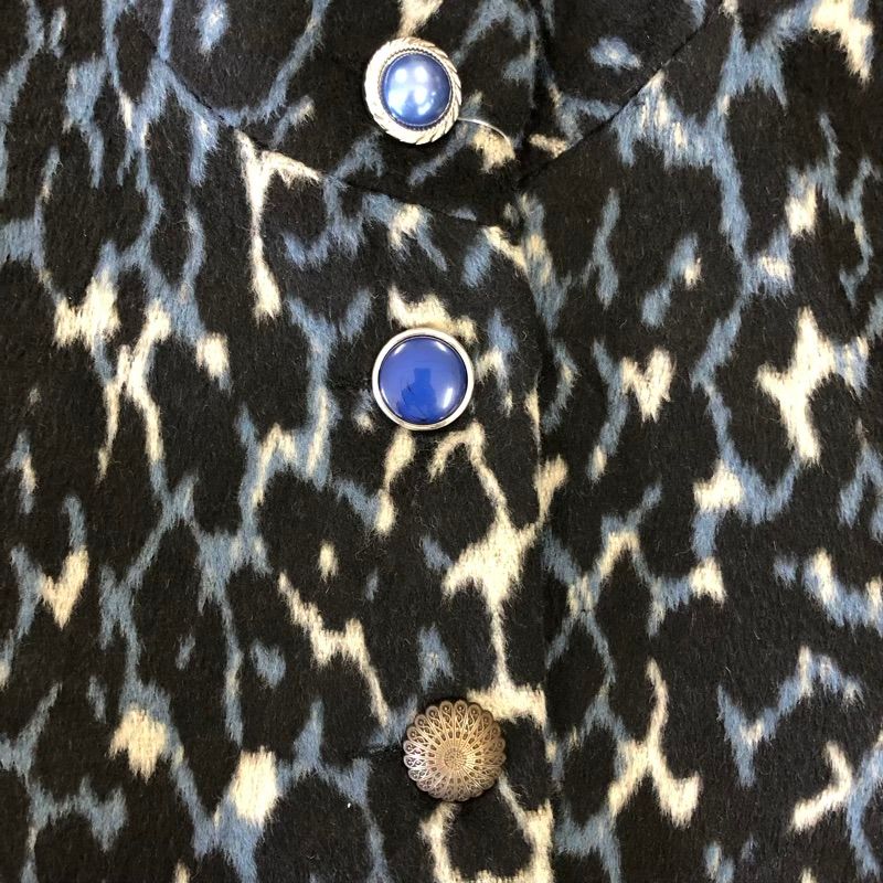  デシグアル Desigual コート スタンド レオパード ビジューボタン 裏地付き ブラック系 953713 その他 ジャケット アウター