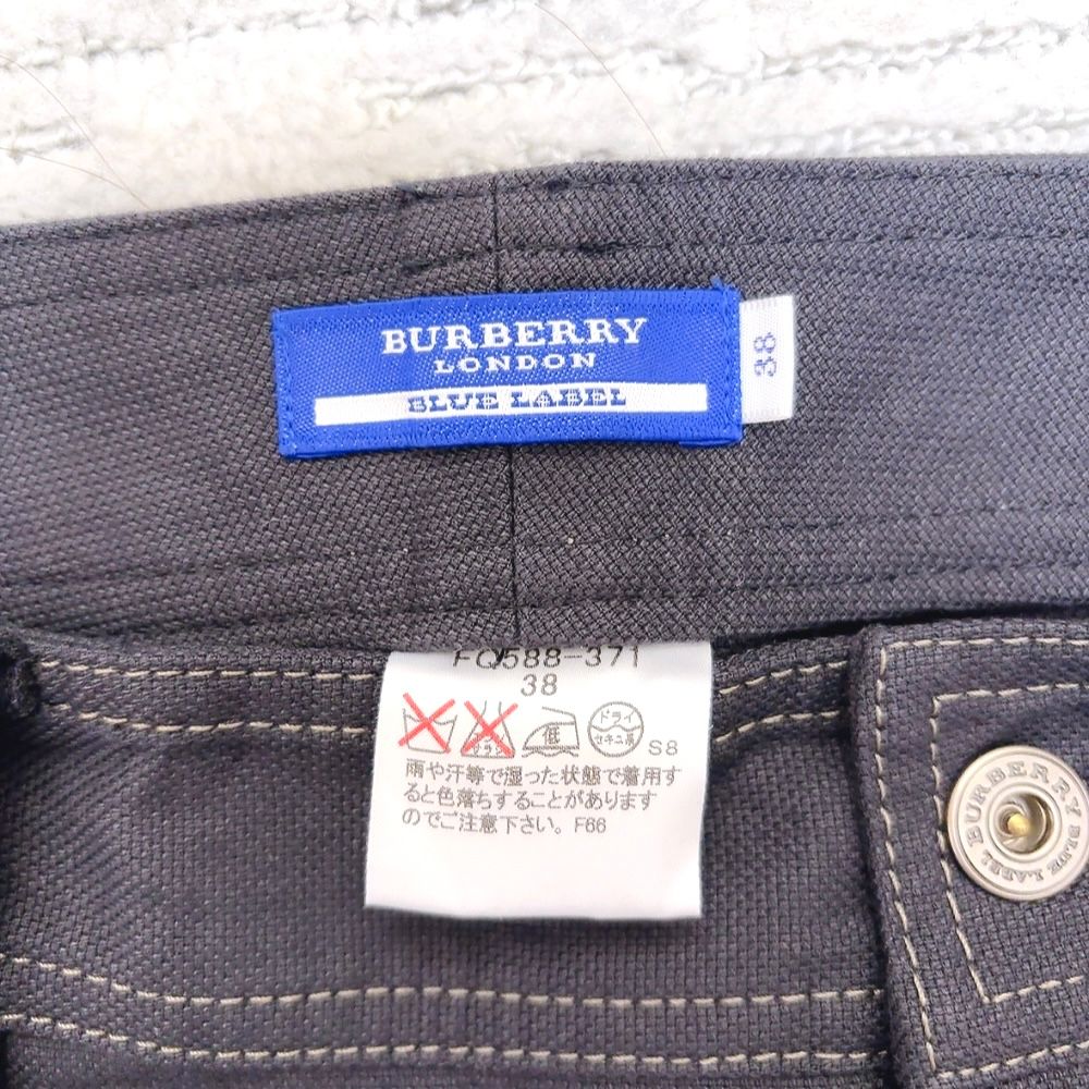 バーバリー ブルーレーベル BURBERRY BLUE LABEL パンツ ネイビー 38