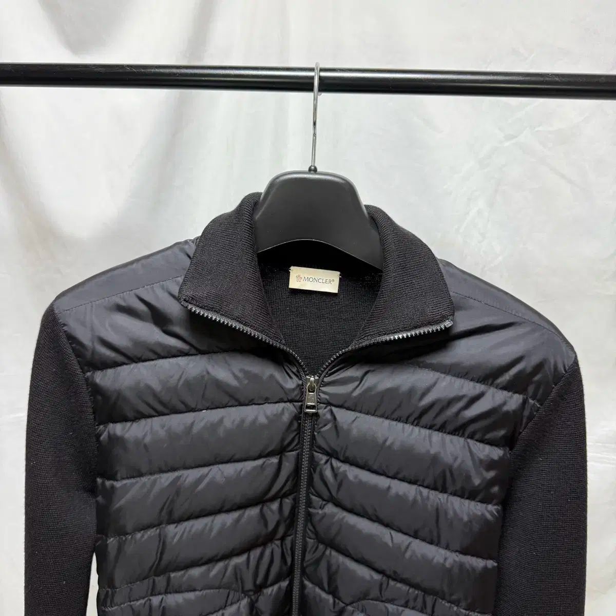 Sサイズ 16FW MONCLER ツリー トリCOT カーディガン きム·ヒョヌ ニットダウン ブラック