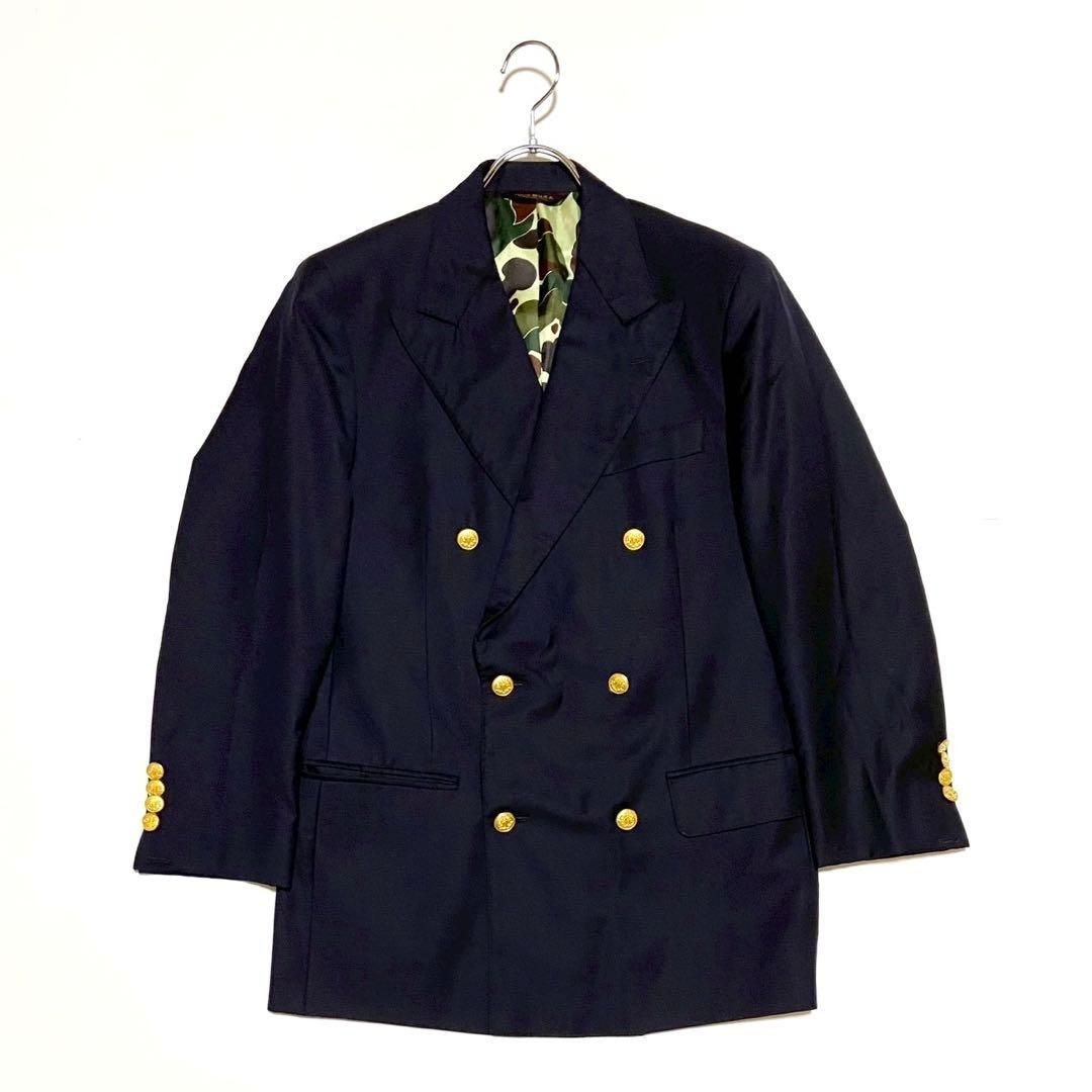 AD2012 コムデギャルソンオム 金ボタン 紺ブレ 日本製 M相当 Comme des Garcons Homme コムデギャルソンオム Southwick サウス