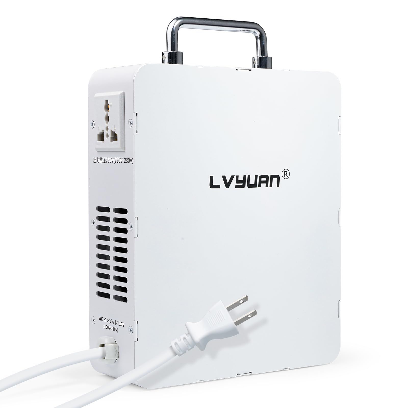 LVYUAN リョクエン 変圧器 2000 W 新タイプおしゃれ 昇圧 昇圧機 ポータブルトランス アップトランス 海外電気製品を日本使用 電源トランス 100 V to 220 240 純銅リングコア内蔵 軽量コンパクト 安全 静音 定格