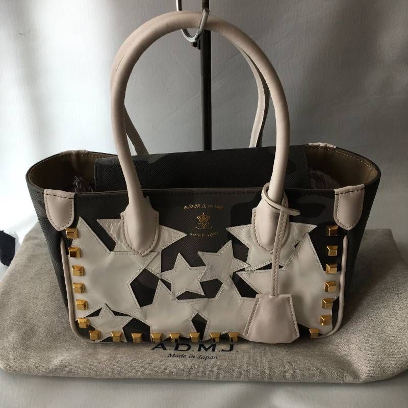 ADMJ A.D.M.J アクセソワ 迷彩 カモフラ レザー ミニ トート バッグ