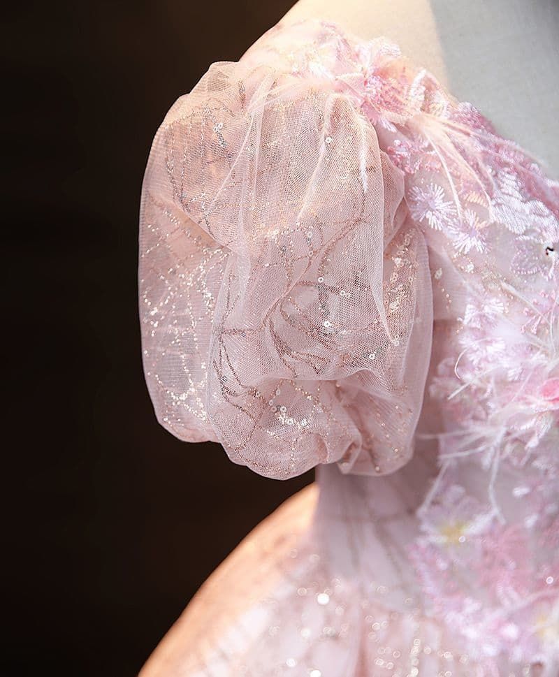 ️甘く上品な桜色プリンセスドレス