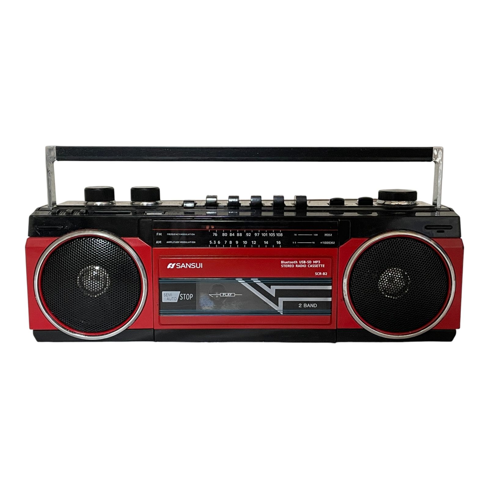 サンスイSANSUI Bluetooth搭載ラジカセ SCR-B2 レッド 1700-2809