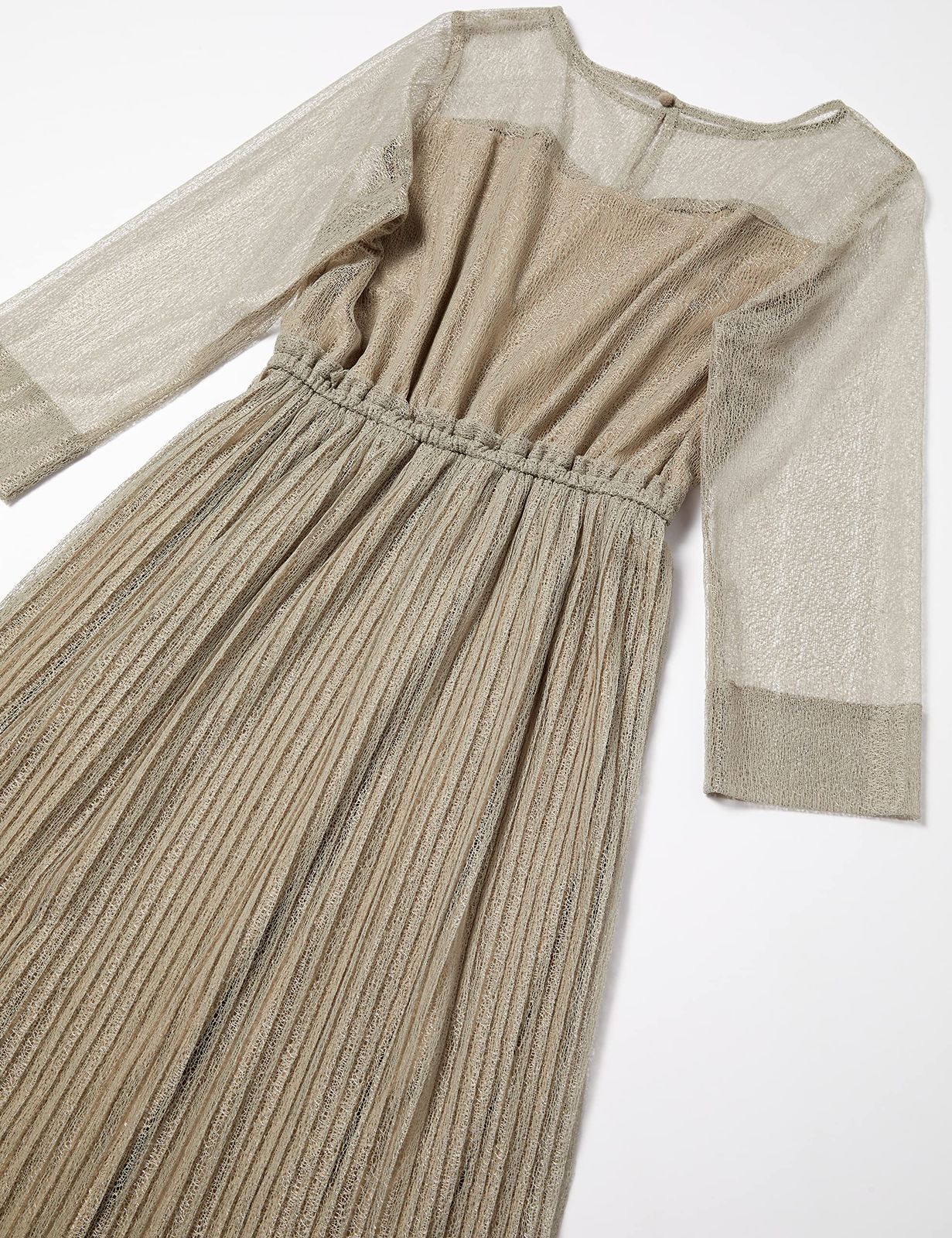 ロペピクニック プリーツドレス 舗 WEB Mon E toile 結婚式にも メロンチュールプリーツドレス レディース ライトグリン 日本 36 日本サイズS相当