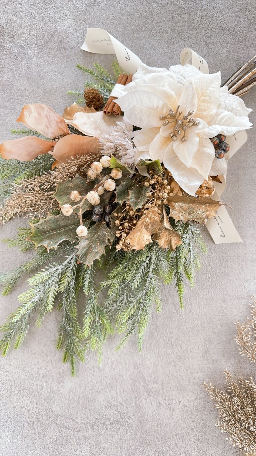 専用winter＊ユーカリ＆コットン&ピンクッション ナチュラルフェイク