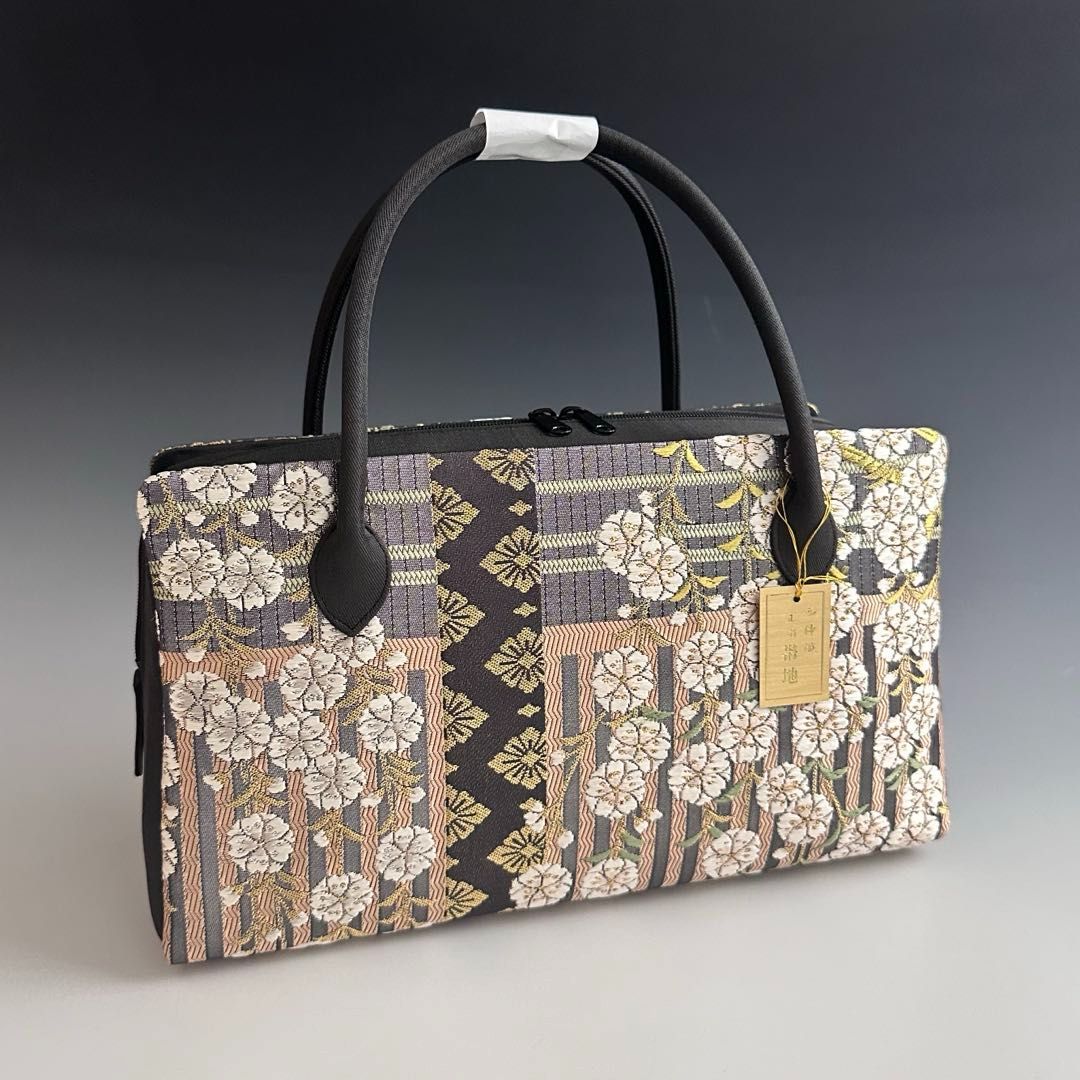 ○特別セール○ お洒落！！ 京都 西陣織 正絹帯地 使用 利休バッグ