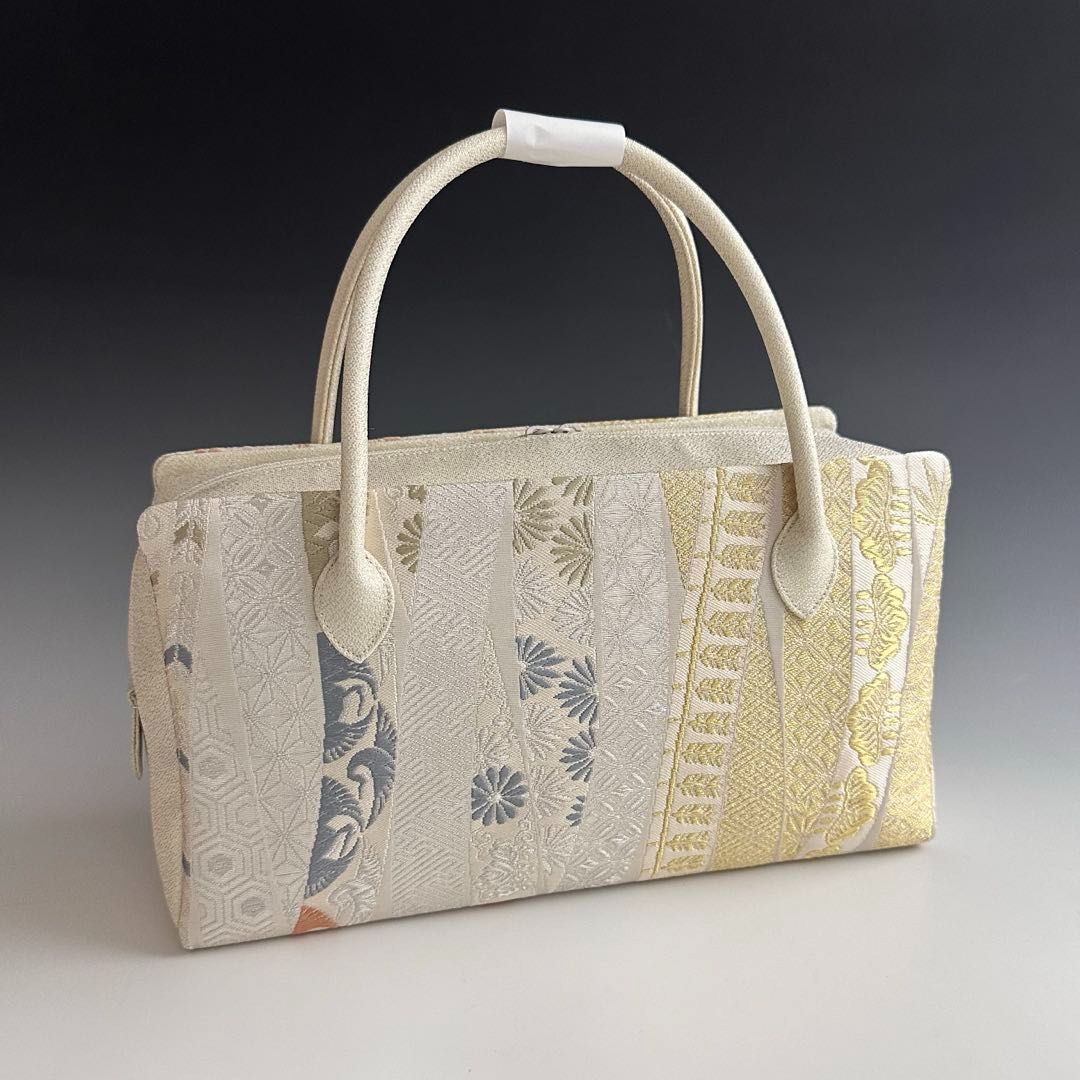 ●特別セール● お洒落 京都 西陣織 正絹帯地 使用 利休バッグ 25115