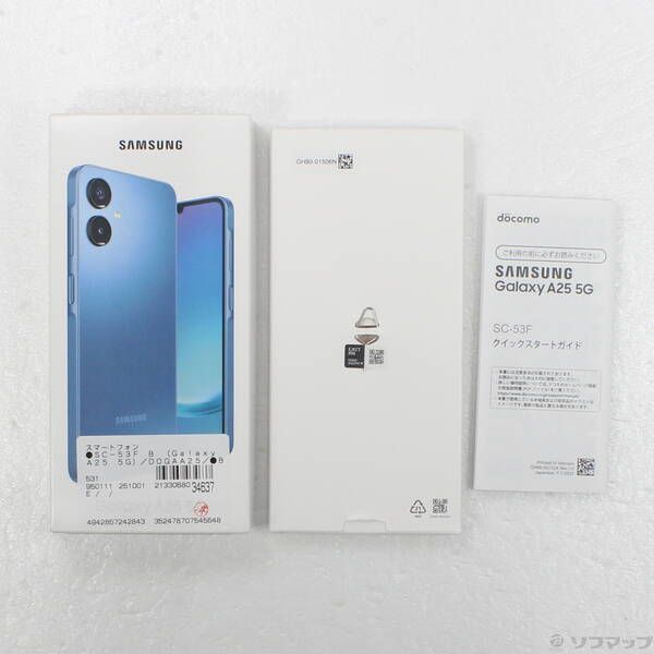 中古品〕 Galaxy A25 5G 64GB ブルー SC-53F docomo SIMフリー【269