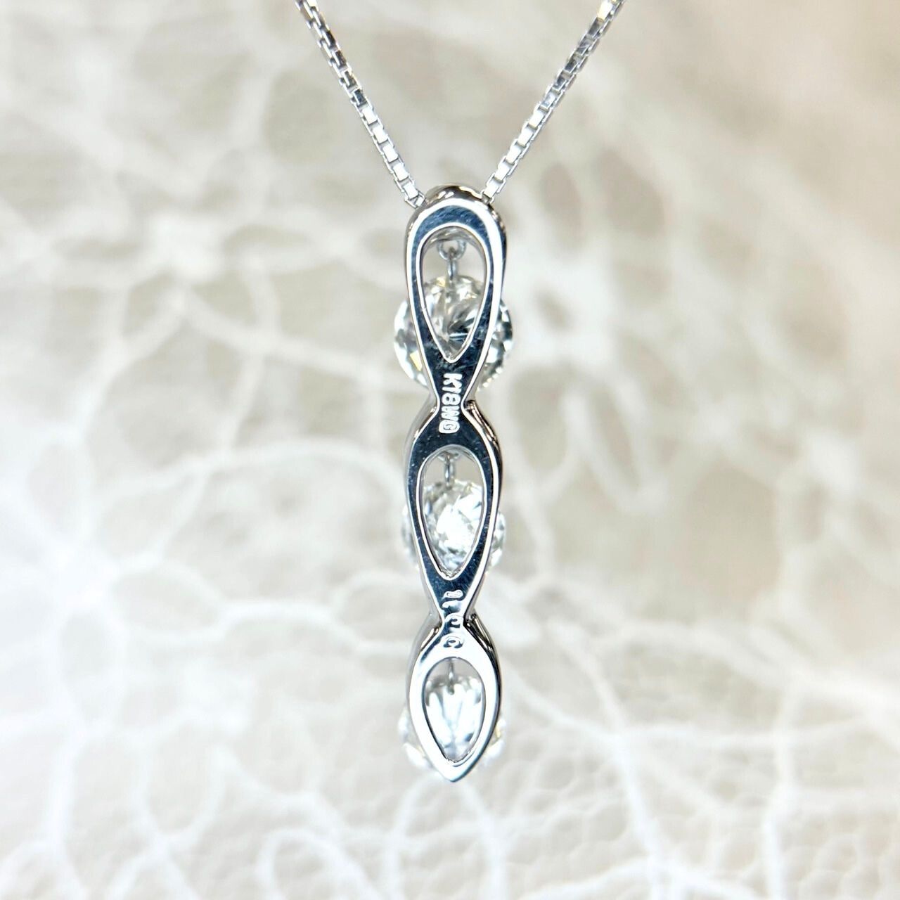 K18WG 天然 ダイヤモンド 1.00ct ネックレス - メルカリ