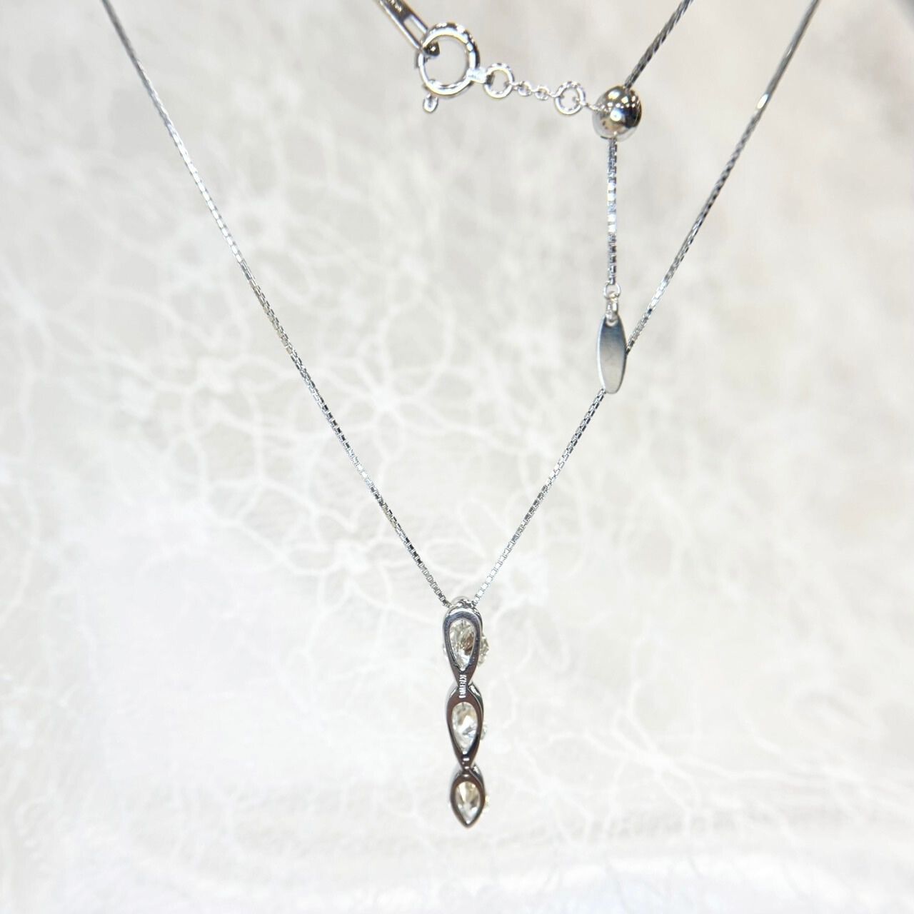 K18WG 天然 ダイヤモンド 1.00ct ネックレス - メルカリ