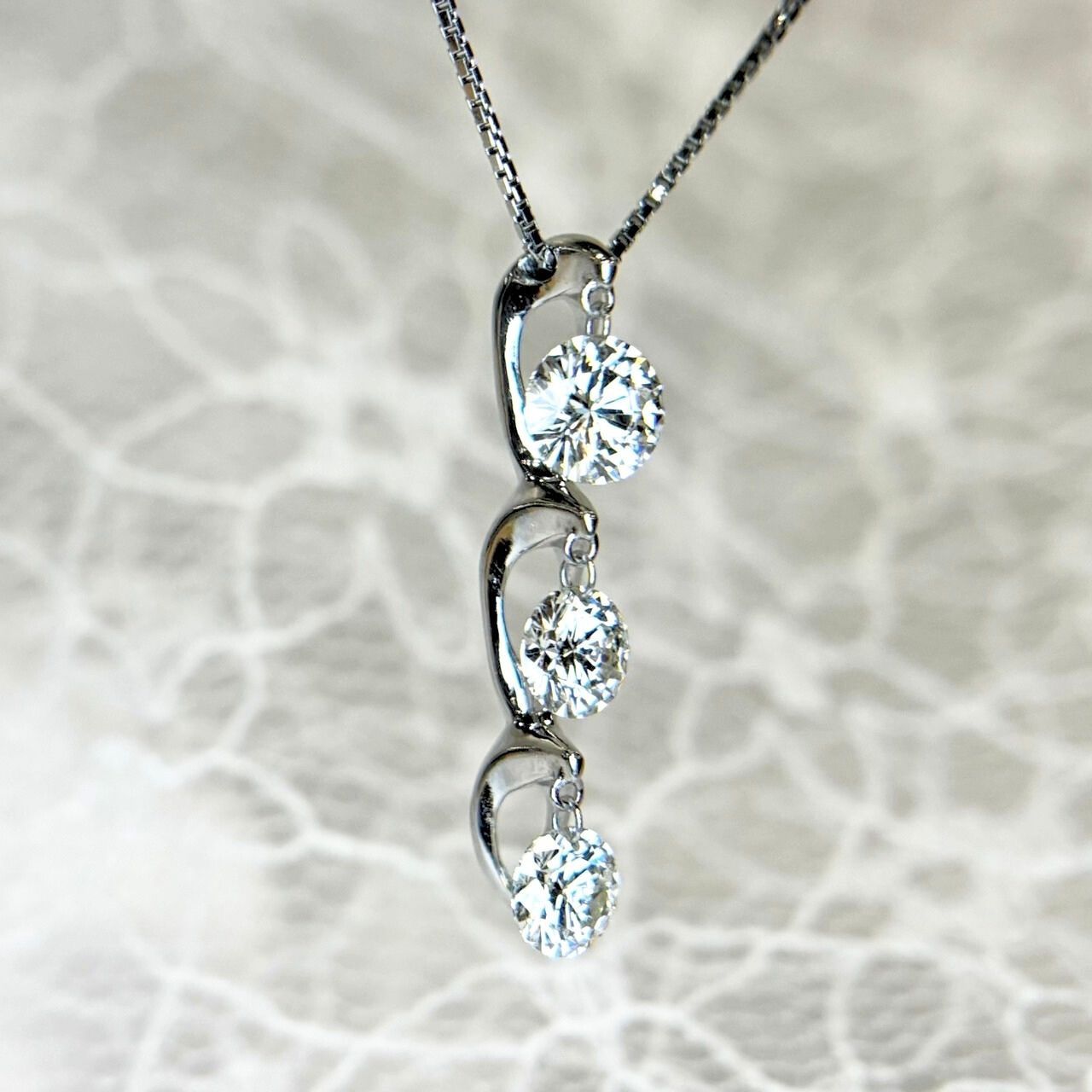 K18WG 天然 ダイヤモンド 1.00ct ネックレス - メルカリ