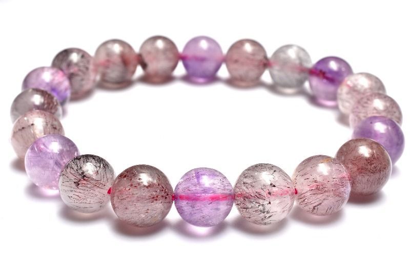 １点物 上質 マルチ スーパーセブン 9.5mm ブレスレット パワーストーン 天然石 _MC660