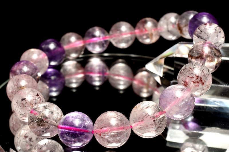１点物 上質 マルチ スーパーセブン 10.5mm ブレスレット パワーストーン 天然石 _MC664 TALLINNNEXPO_COM