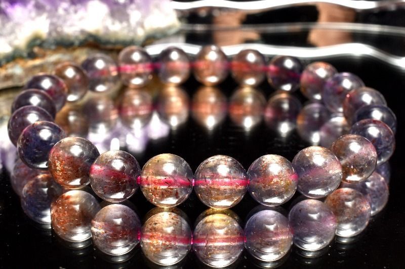 1点物 AAA 多色性 アイオライトサンストーン 8mm ブレスレット パワーストーン 天然石 _MC684