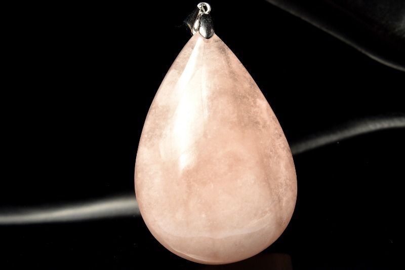 1点物】シルバー925◇透過性あり モルガナイト 43x29mm ドロップ