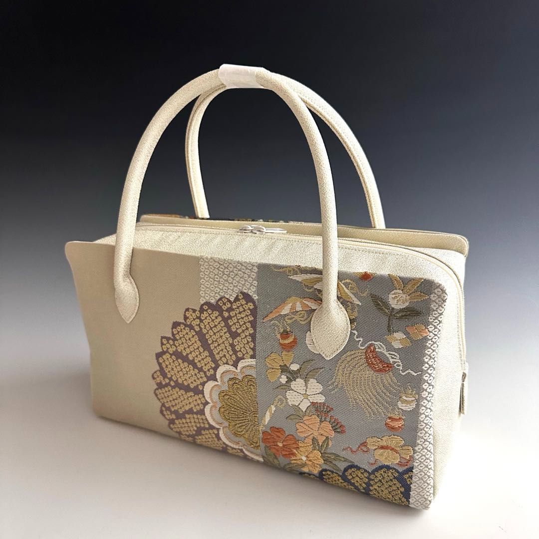 ●特別セール● お洒落 京都 西陣織 正絹帯地 使用 利休バッグ 251110